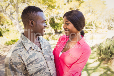 Couple posing together