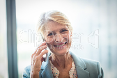 Woman talking on mobile phone