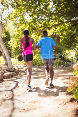 Couple running together