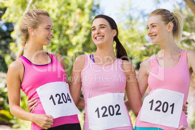 Young athlete women smiling