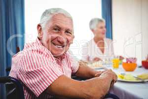 Senior man smiling at the camera