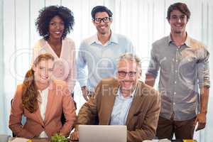Portrait of business people smiling