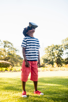 Boy looking in 3d glasses