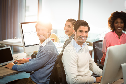 Portrait of executives working