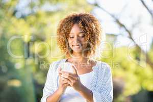 Beautiful woman using mobile phone