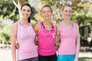 Portrait of young volunteer women standing