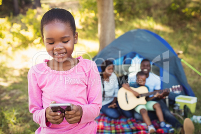 Happy family enjoying together