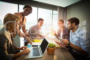 Business people during a meeting