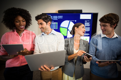 Business people working in the conference room