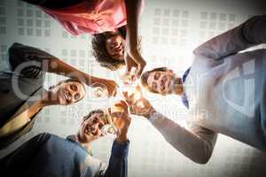 Portrait of business people toasting wine glasses