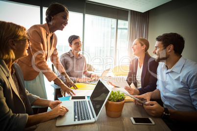 Business people during a meeting