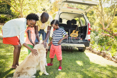 Happy family enjoying together