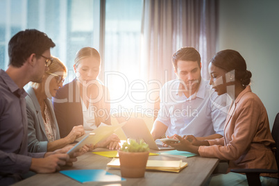 Business people during a meeting Business people during a meeting