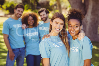 Portrait of volunteer group posing