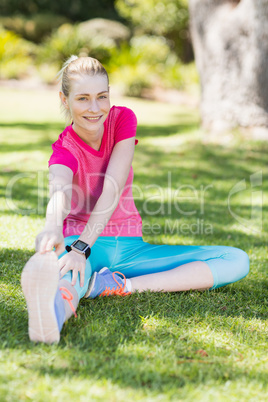 Portrait of young woman doing yoga