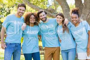 Portrait of volunteer group posing