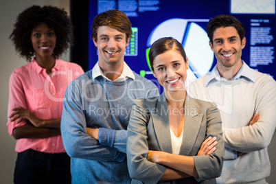 Portrait of business people standing in the conference room Portrait of business people standing in the conference room