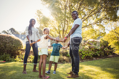 Happy family enjoying together