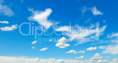 beautiful clouds in blue sky