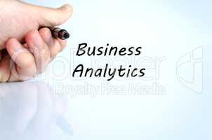 Business analytics text concept