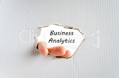 Business analytics text concept