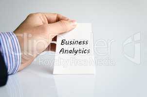 Business analytics text concept