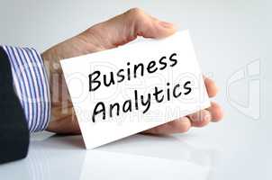 Business analytics text concept