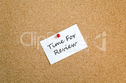 Time For Review Sticky Note Concept