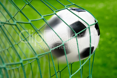 Fußball Tor, mit dynamisch effektvoller Bewegungsunschärfe