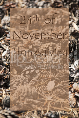 Vertical Autumn Card, November Thanksgiving