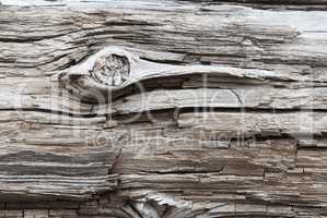 Brown Wooden Background Or Texture With Knothole, Copy Space