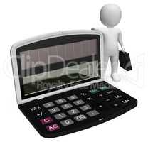 Finance Character Shows Business Person And Illustration 3d Rend