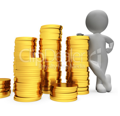 Savings Finance Represents Wealth Finances And Accounting 3d Ren
