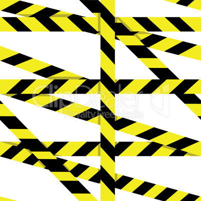 Vector seamless pattern: Entrance prohibited background seamless yellow warning caution ribbon tape vector on white background