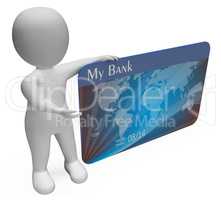 Credit Card Represents Buyer Bankrupt And Banking 3d Rendering
