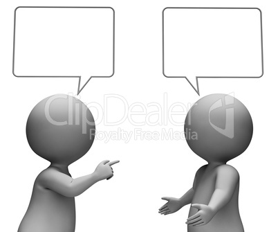 Speech Bubble Means Copy Space And Blank 3d Rendering