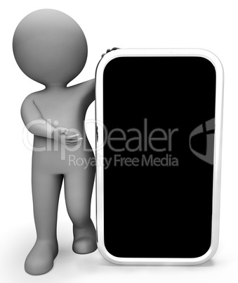 Character Online Indicates World Wide Web And Blank 3d Rendering