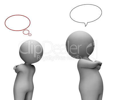 Speech Bubble Means Copy Space And Anger 3d Rendering