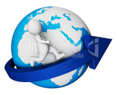 Worldwide Globe Means Render Globally And Globalisation 3d Rende