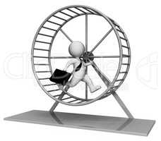 Hamster Wheel Shows Mind Numbing And Boring 3d Rendering