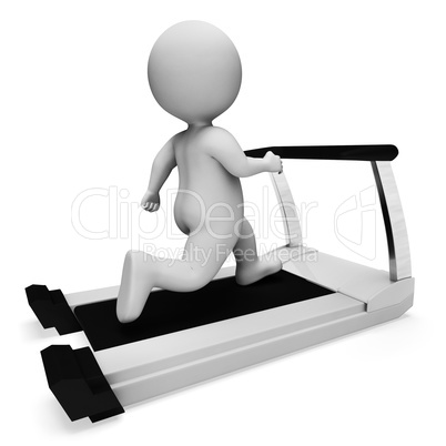 Character Exercise Represents Getting Fit And Exercised 3d Rende