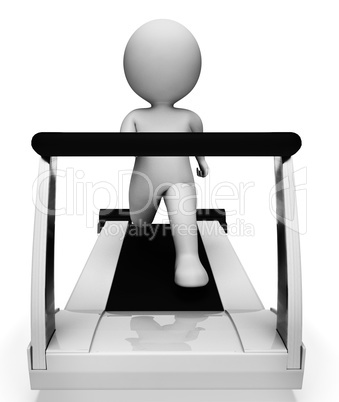 Gym Running Shows Getting Fit And Exercised 3d Rendering