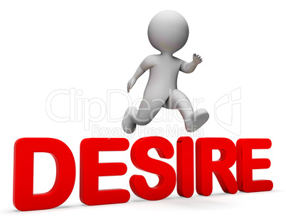 Jump Desire Means Render And Attained 3d Rendering