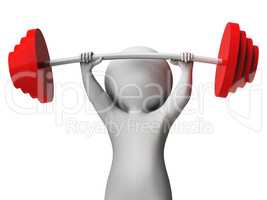 Weight Lifting Represents Workout Equipment And Athletic 3d Rend