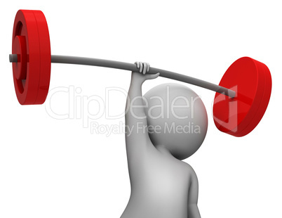 Weight Lifting Indicates Fitness Center And Exercise 3d Renderin