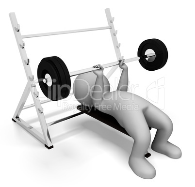 Weight Lifting Represents Physical Activity And Bodybuilding 3d