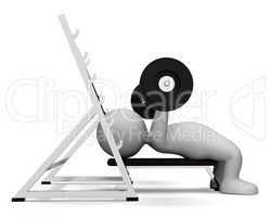 Weight Lifting Represents Muscular Build And Empowerment 3d Rend