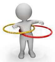 Hula Hoop Represents Physical Activity And Exercised 3d Renderin