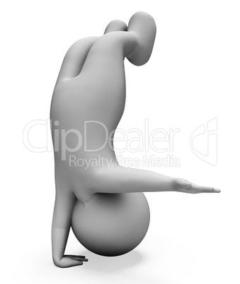 Gym Character Represents Get Fit And Athletic 3d Rendering