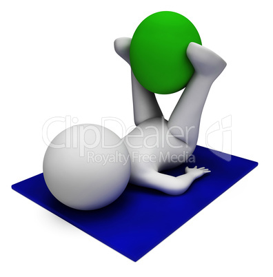 Exercise Ball Means Physical Activity And Exercises 3d Rendering